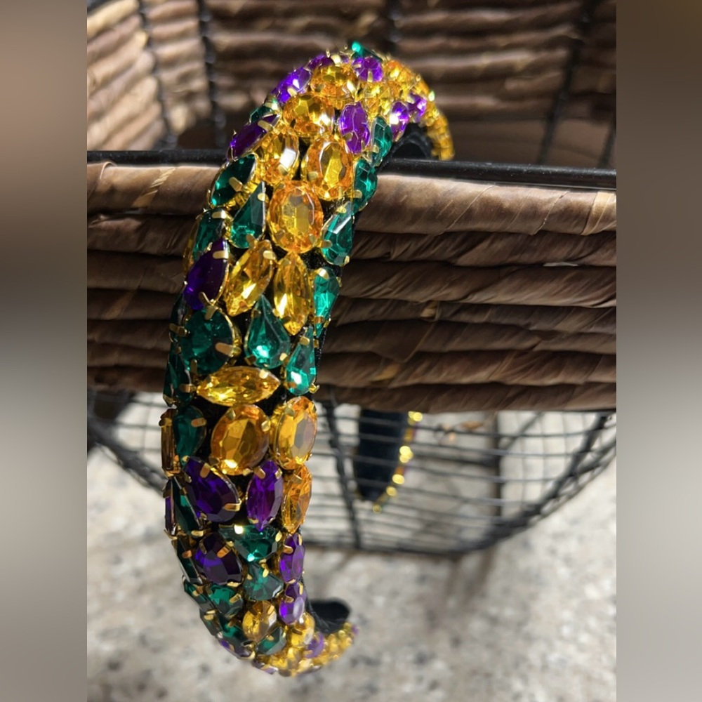 Mardi Gras jewel headband